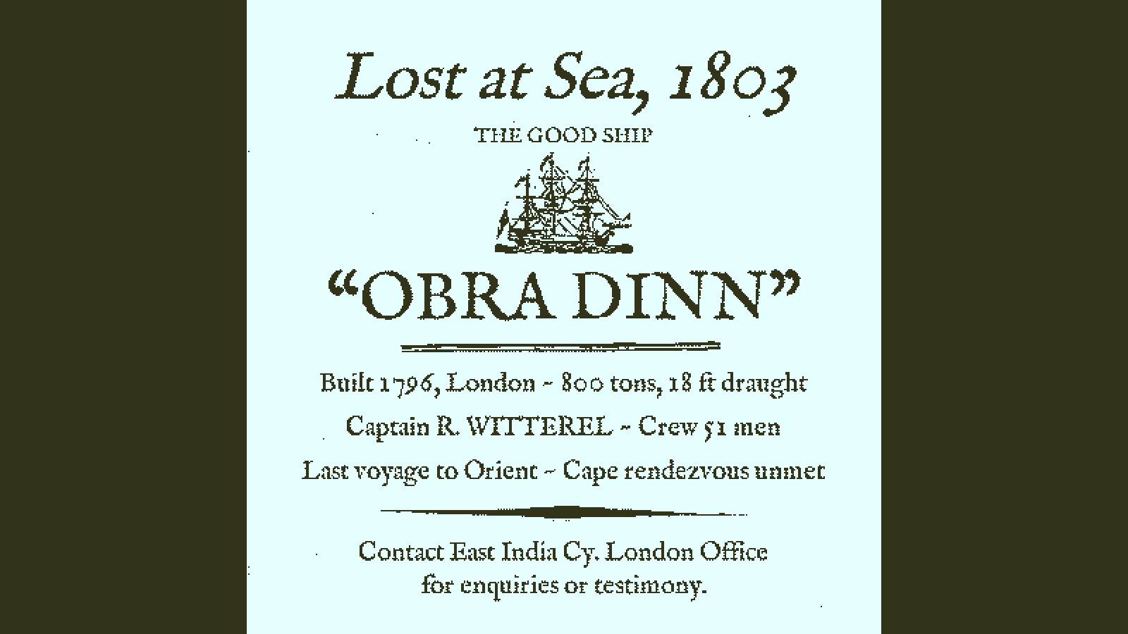 Return of the Obra Dinn Free Download