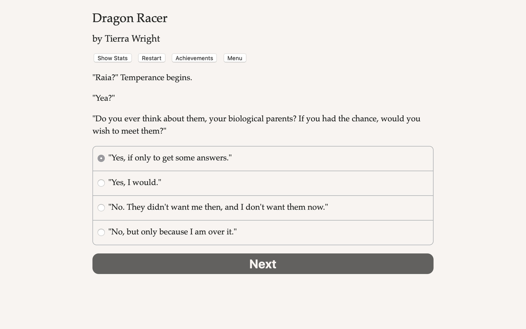 dragon racer choice of games