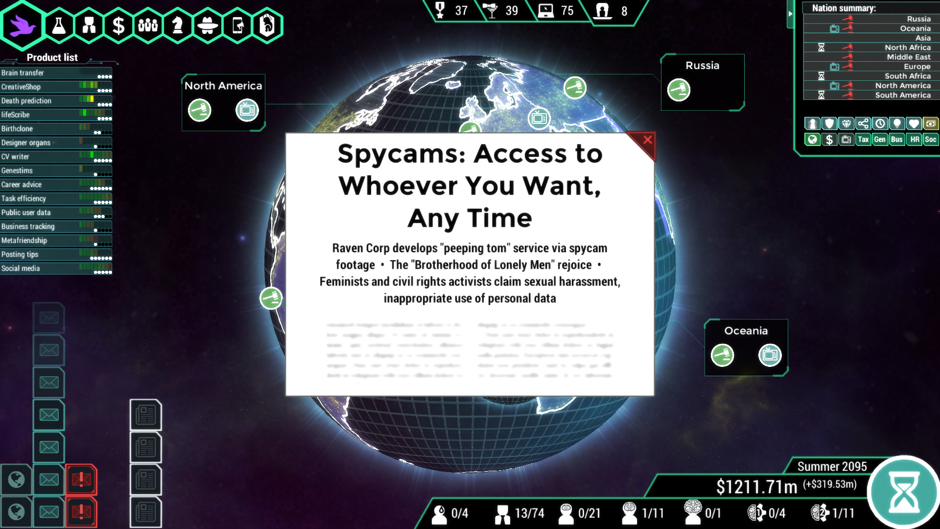 Spinnortality | cyberpunk management sim Free Download