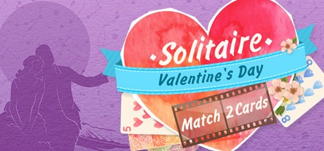 Solitaire Match 2 Cards. Valentine