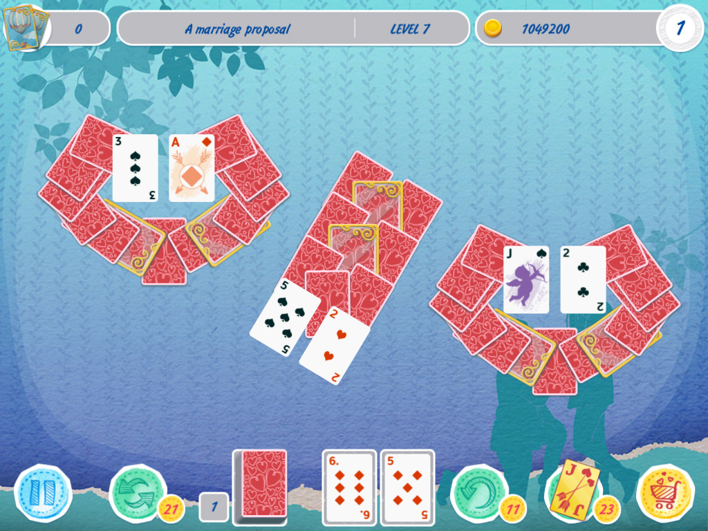 Solitaire Match 2 Cards. Valentine's Day Free Download