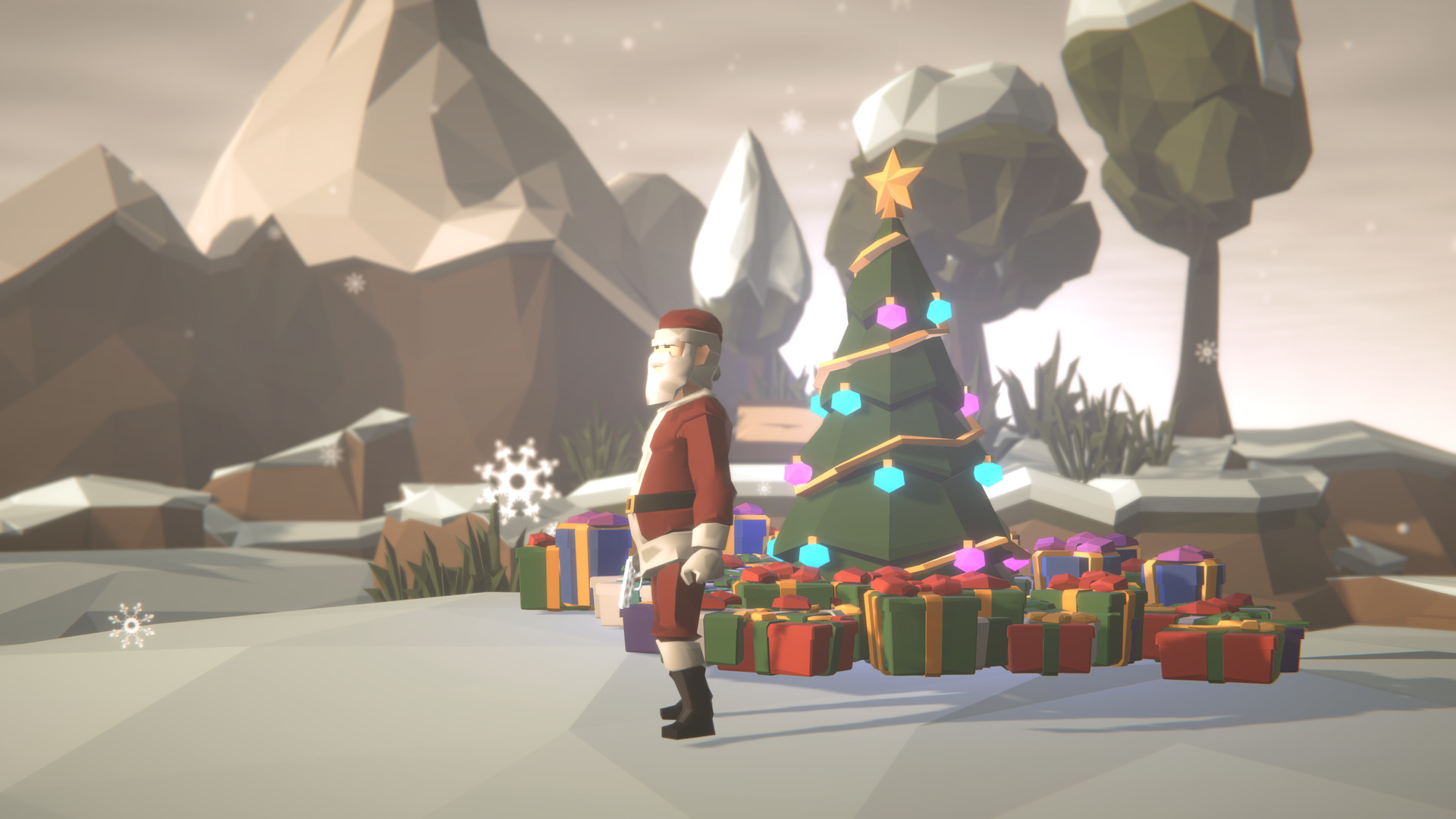 Santa Protects the Christmas Tree Free Download