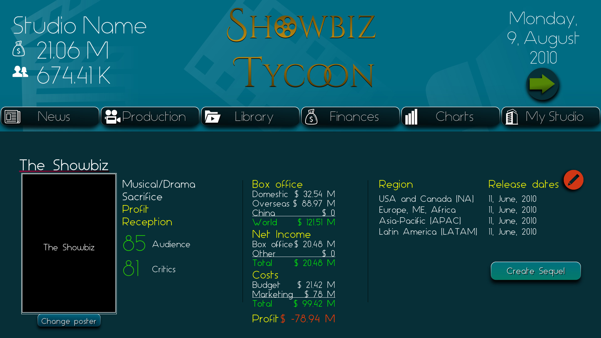 Showbiz Tycoon Free Download